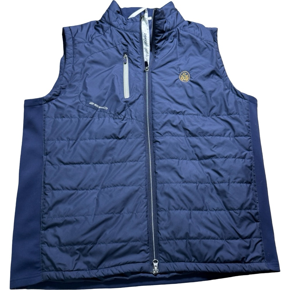 Zero Restriction Z625 Sage Valley Golf Club Vest Mens L Navy PrimaLoft